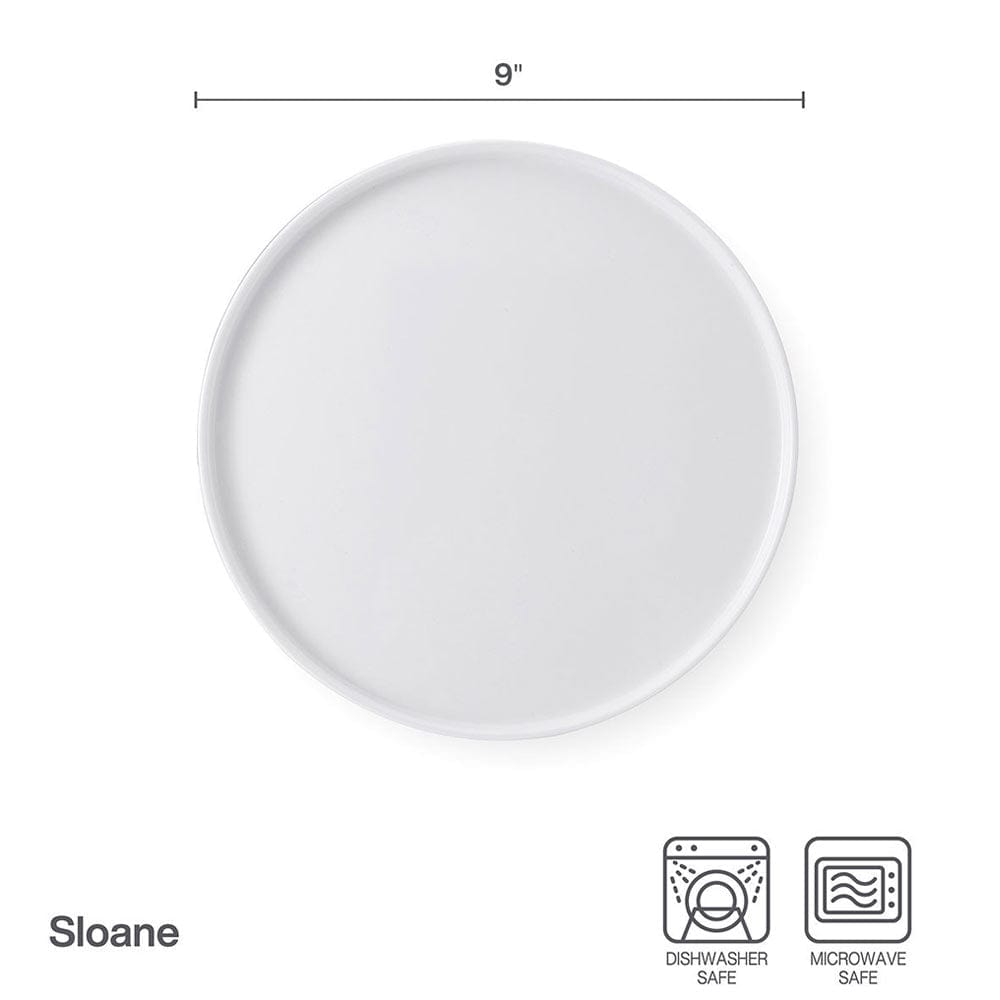 Sloane Set of 4 Elegant Salad Plates - Perfect for Dinner Parties, Family Gatherings & Everyday Dining | Durable Ceramic Appetizer Dishes