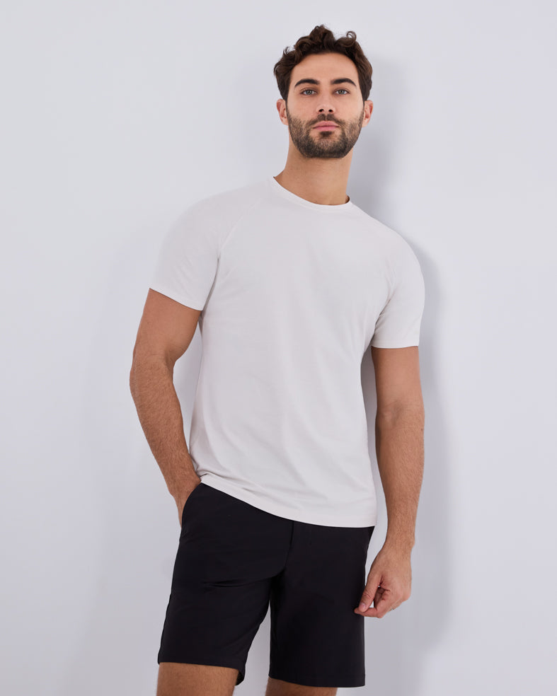 Premium Men's Essential T-Shirt in Stone Color - Soft Cotton Crew Neck Tee for Casual Wear, Gym & Everyday Outfits