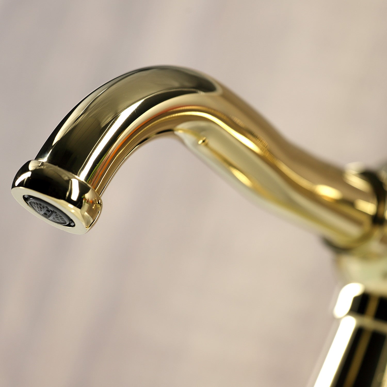 Belknap KSD3542RX Single Handle 1 Hole Bathroom Sink Faucet with Deck Plate & Push Pop-Up Drain - Polished Brass Finish for Vanity, Powder Room & Guest Bath Installation