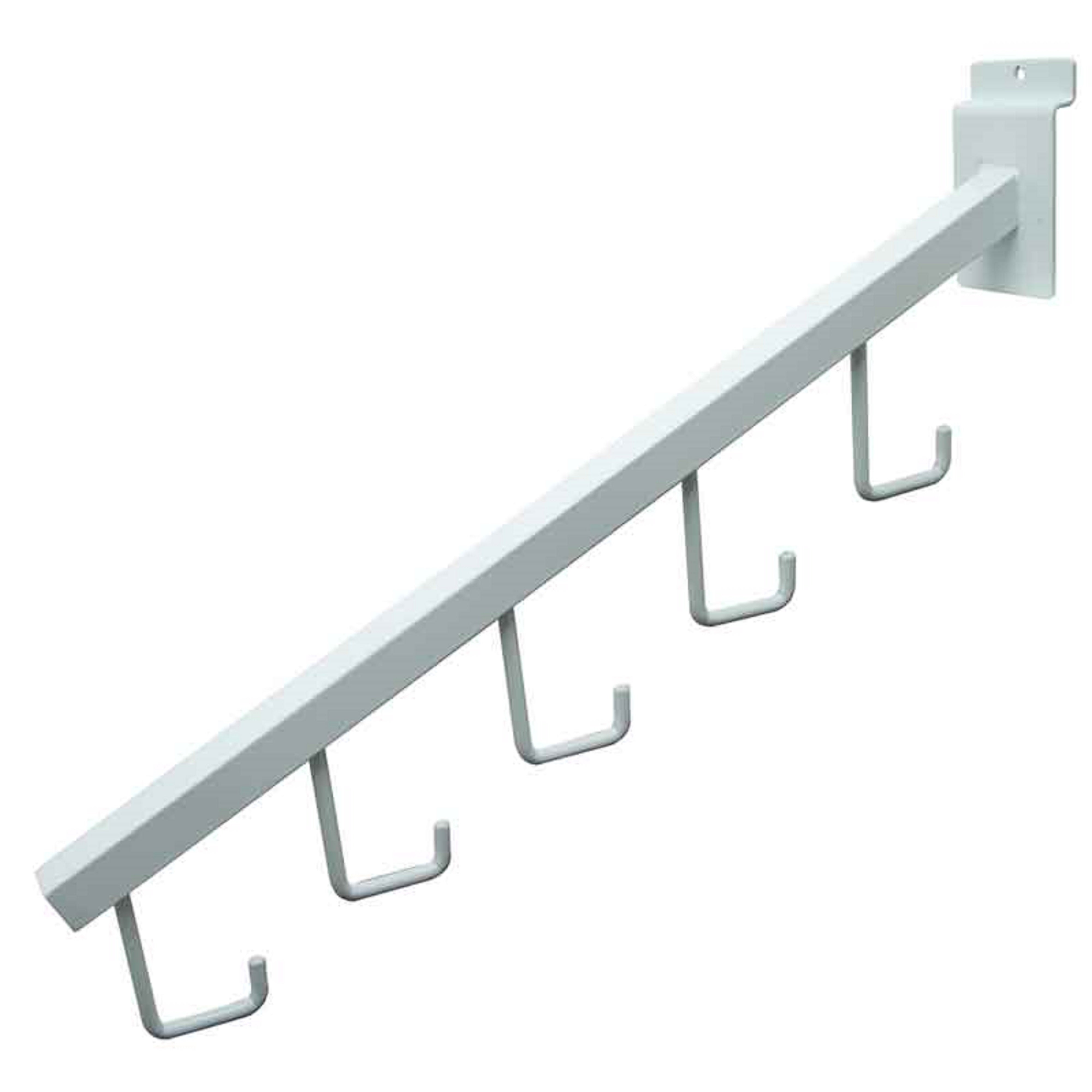 5 Hook Slatwall Waterfall Hangers - Pack of 3 for Retail Display & Clothing Organization - Perfect for Boutiques, Closet Storage & Retail Stores