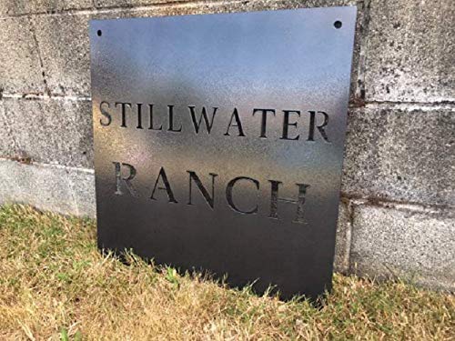 Custom Metal Personalized Ranch Entrance Sign - Farm, House & Business Property Sign - Durable Outdoor Signage for Ranch, Farmhouse, Business & Home Decor