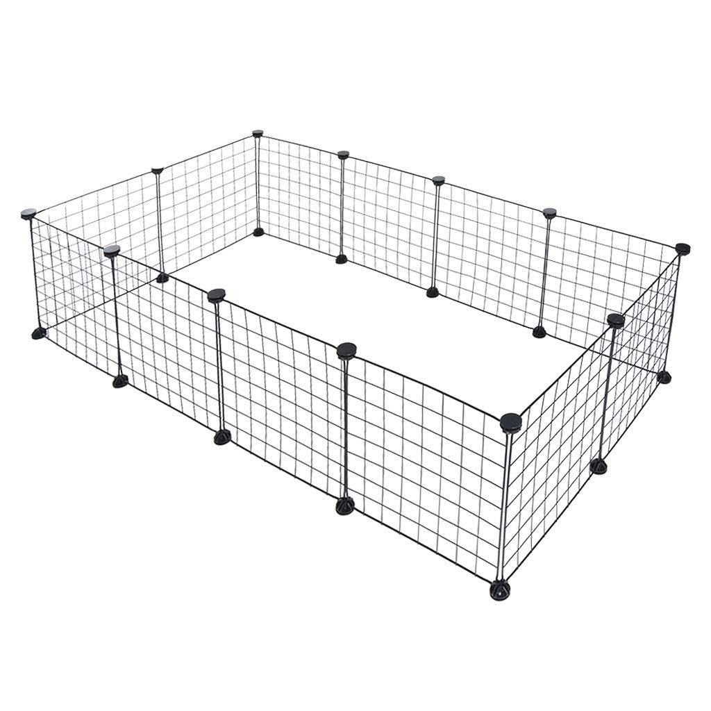 12-Panel Metal Dog Playpen & Cat Kennel Cage - Pet Exercise Fence with Secure Locking (US Stock) - Perfect for Indoor/Outdoor Use, Backyard Play, Training & Travel