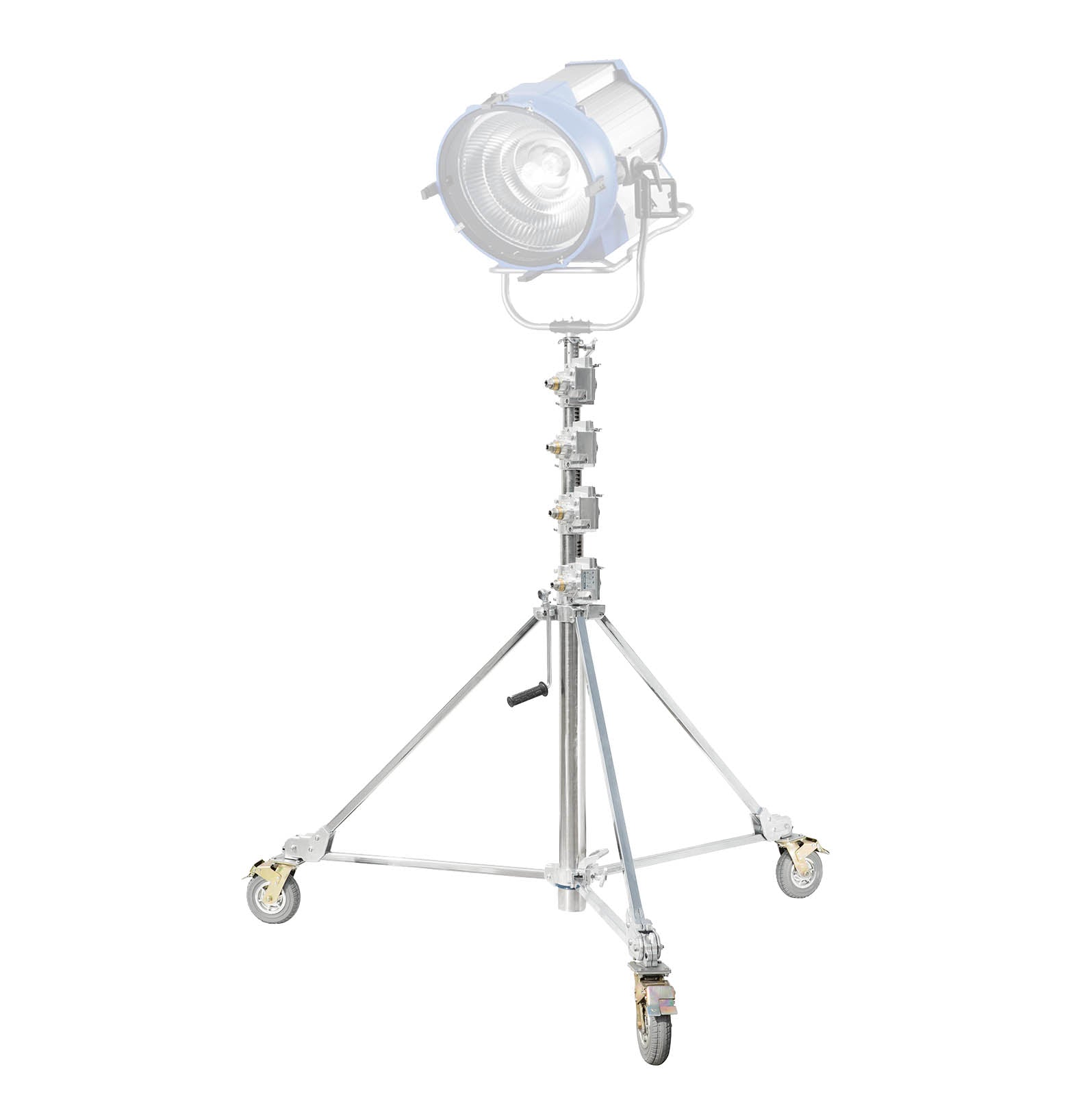 560cm Heavy Duty 4-Riser Geared Junior Pin Wind Up Stand for Marching Band & Orchestra - Professional Music Equipment for Performances & Practice