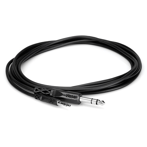 Hosa Technology Stereo Mini Male to Stereo 1/4 Male Cable 10ft - High-Quality Audio Patch Cord for Guitar, Keyboard, DJ Equipment & Studio Recording