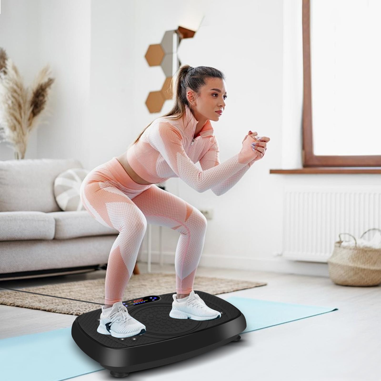 Vibration Plate Exercise Machine - Full Body Workout Equipment for Weight Loss & Toning | Power Board Vibration Platform for Home Gym & Fitness Training