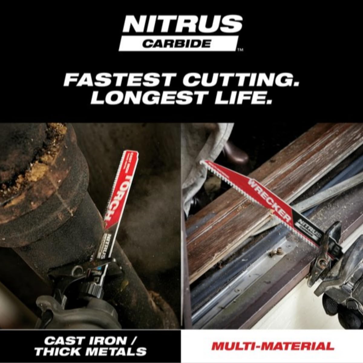 Milwaukee 48-00-5563 12-Inch 7 TPI Reciprocating Saw Blades for Cast Iron & Thick Metals - 5-Pack | Heavy-Duty Demolition & Metal Cutting | Ideal for Construction, Plumbing & HVAC Work