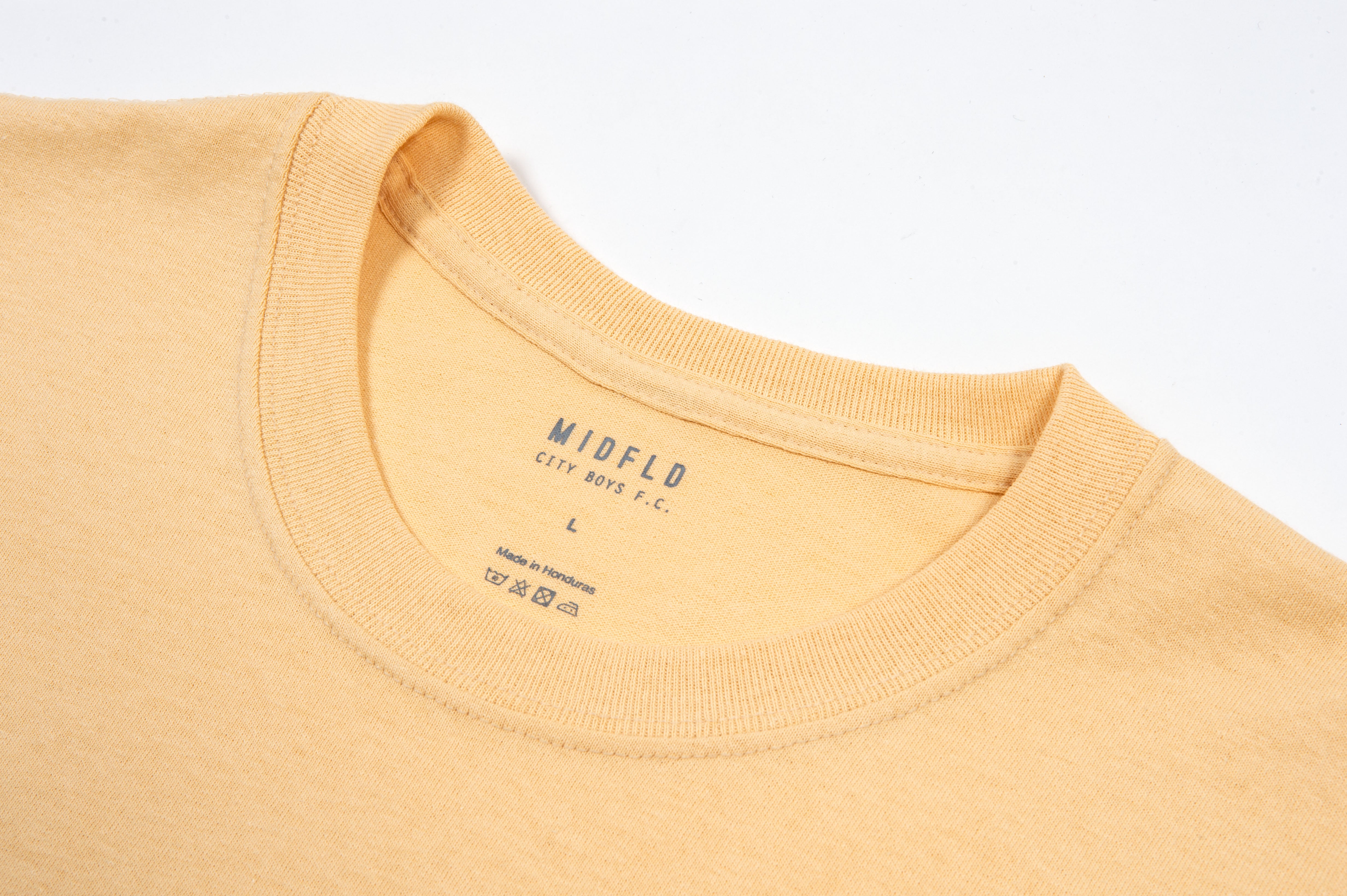 MIDFLD x CITY BOYS FC Captain T-Shirt - Yellow | Premium Cotton Crewneck Tee for Men | Streetwear, Casual Wear & Soccer Fan Apparel