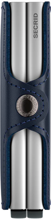 Twinwallet Genuine Leather Bifold Wallet for Men - Original Navy Blue - Perfect for Everyday Use, Travel & Business
