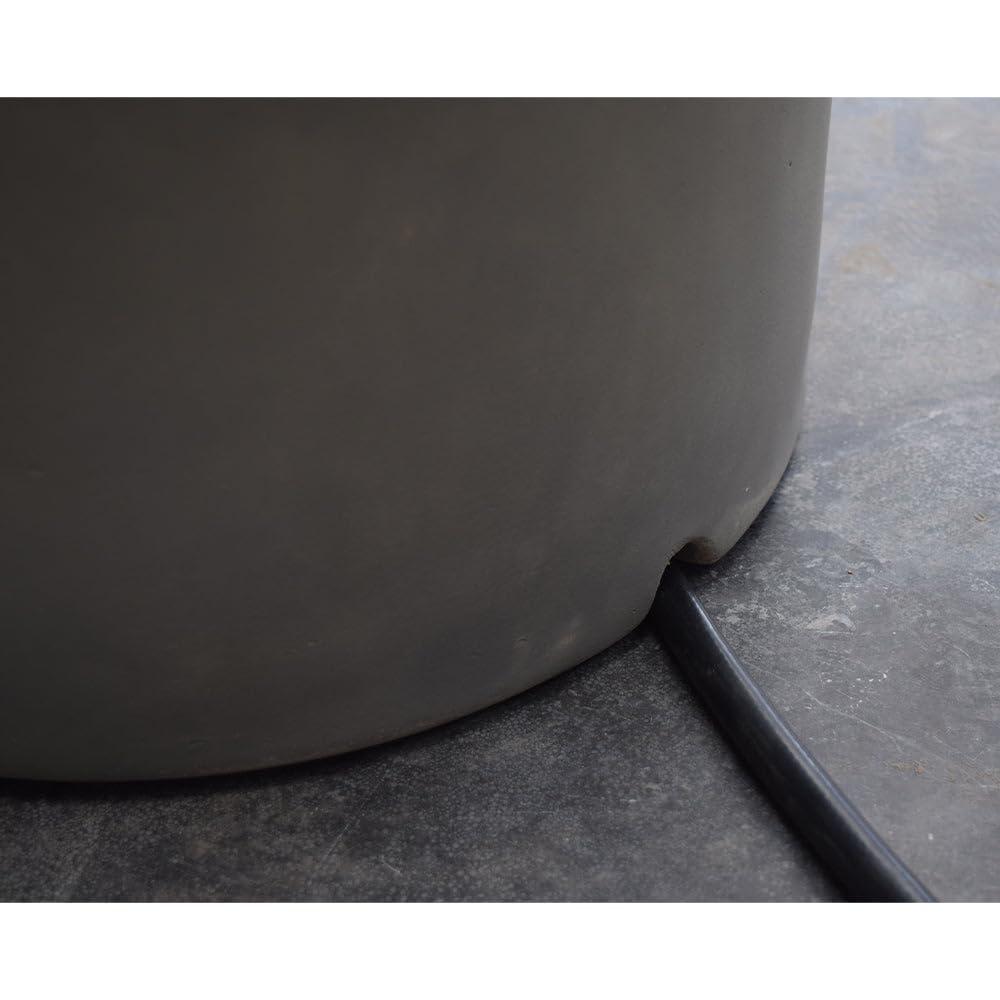 Modeno Light Grey 20-Inch Round Concrete Propane Tank Cover - Fire Pit Accessory & Outdoor Side Table | Fits Standard 20-Pound Propane Tanks | Perfect for Patio, Deck, Backyard & Camping Hideaway