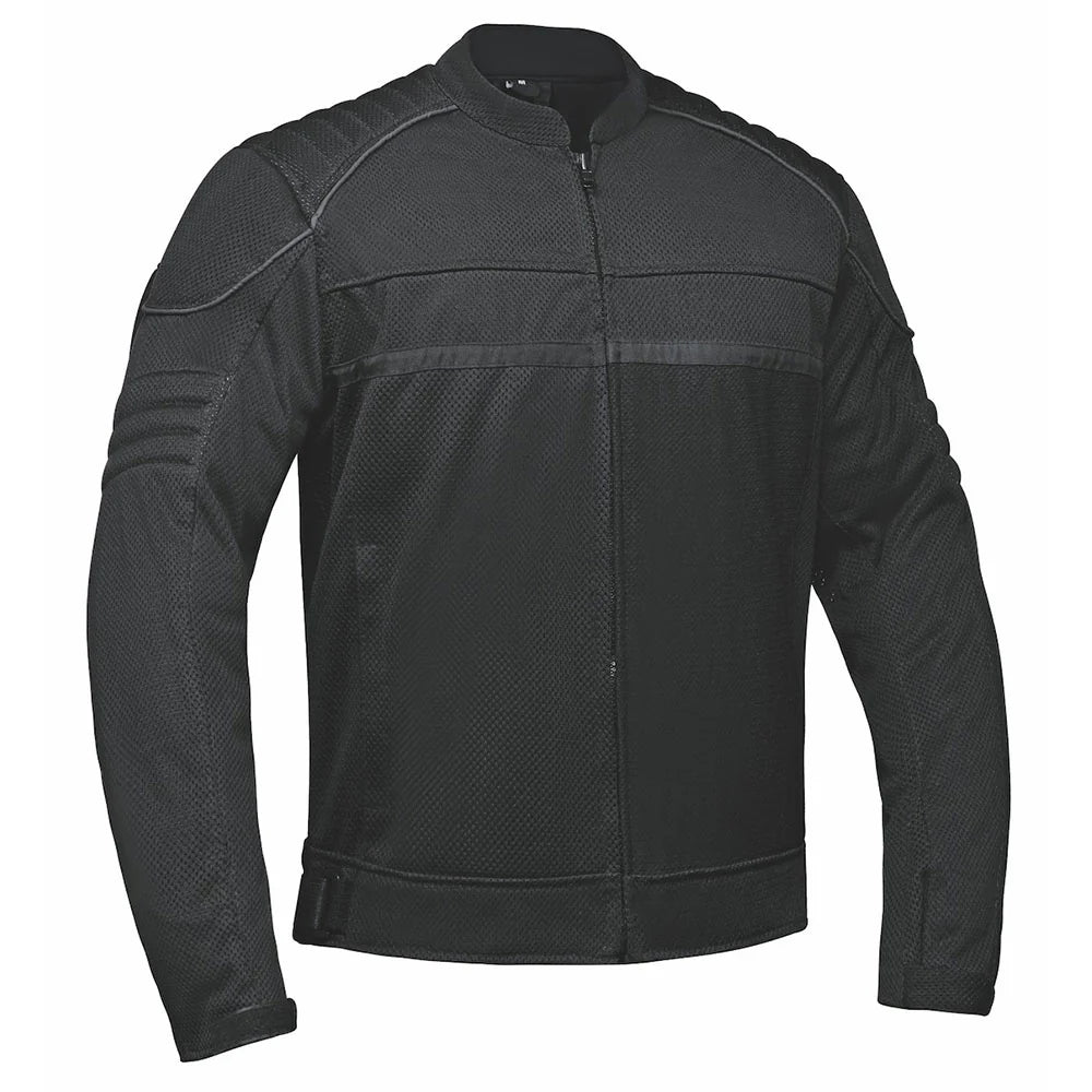 Revolution Gear Men's Textile Mesh Motorcycle Jacket - Lightweight & Breathable for Summer Riding - Perfect for Commuting, Touring, and Street Biking