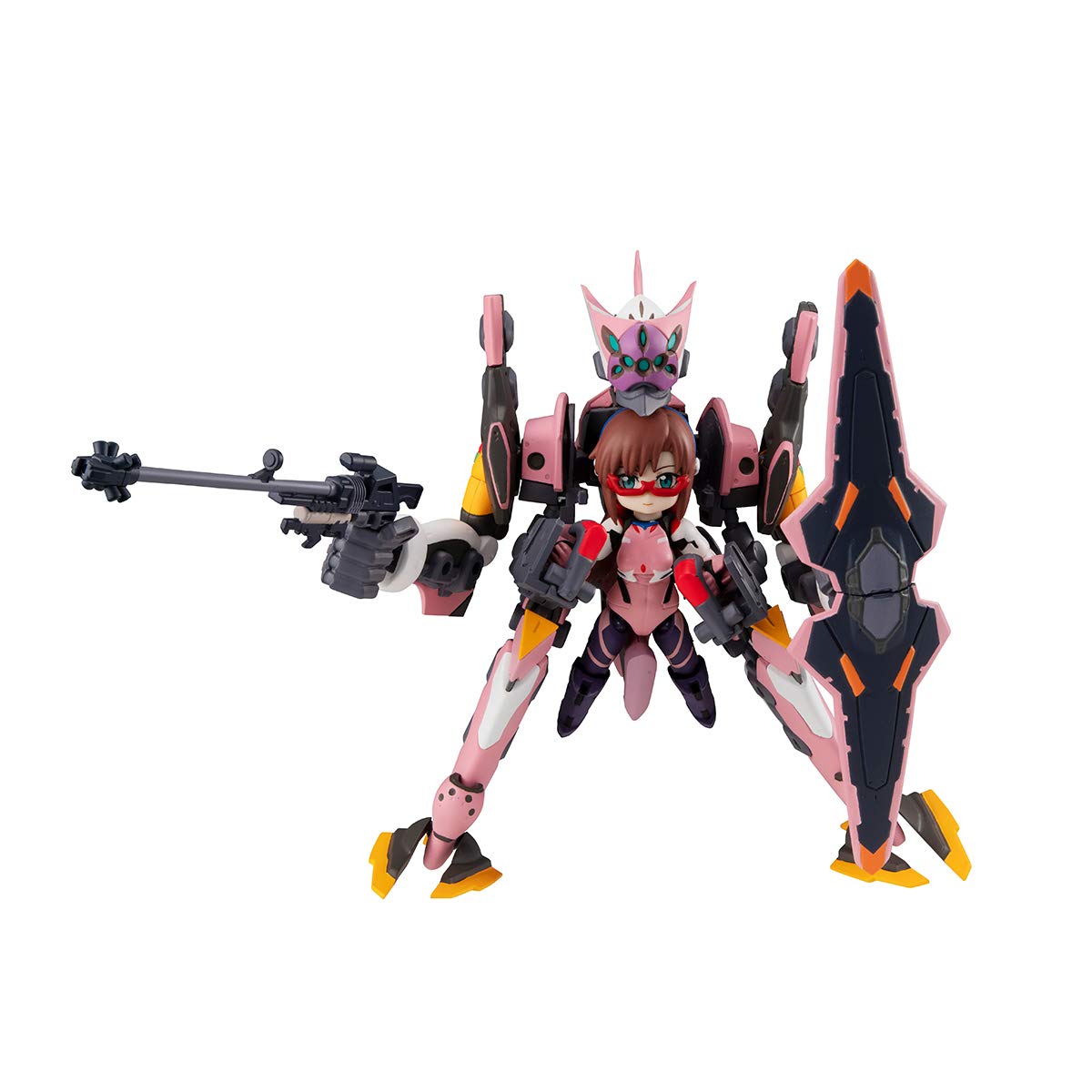 Megahouse Desktop Army: Evangelion Movie Mari & Evangelion 8 Figure - Anime Collectible Action Figure for Display, Gifts, and Home Office Decor