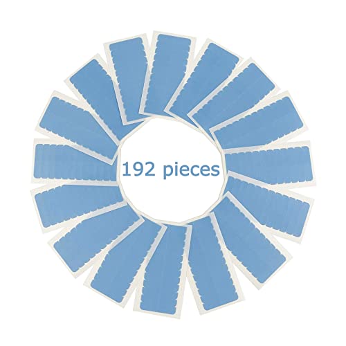 ShowJarlly 192-Piece Double-Sided Hair Extension Tape - Strong No-Residue Adhesive for Tape-In Extensions (Blue) | Secure & Long-Lasting Hold for Thin Hair | Salon & Home Use | Adds Length & Volume | Perfect for Weddings, Parties, Cosplay & Daily Styling | Quick Fix & Professional Hairstyling Solution | Ideal for Special Occasions, Bridal Looks & Everyday Volume Enhancement | Use for Hair Extensions, Weaves, Ponytails & Updos
