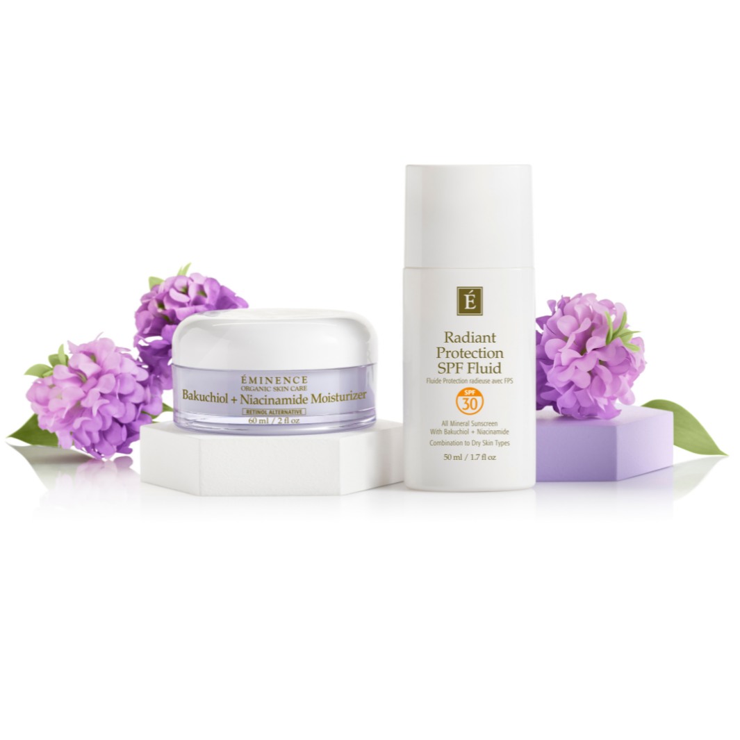 Eminence Organics Radiant Protection SPF 30 Fluid - Lightweight Daily Face Sunscreen for Sensitive Skin | Vegan & Cruelty-Free | Perfect for Outdoor Activities & Beach Days