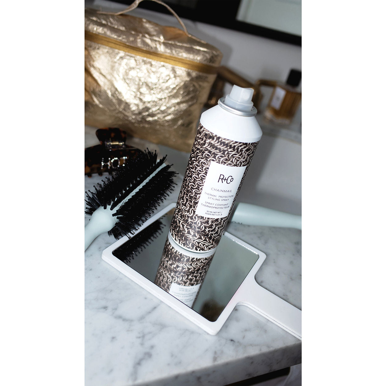 Chainmail Thermal Protection Styling Spray for Hair - Heat Protectant & Shine Enhancer for Blowouts, Straightening & Curling - Salon Quality Hair Care