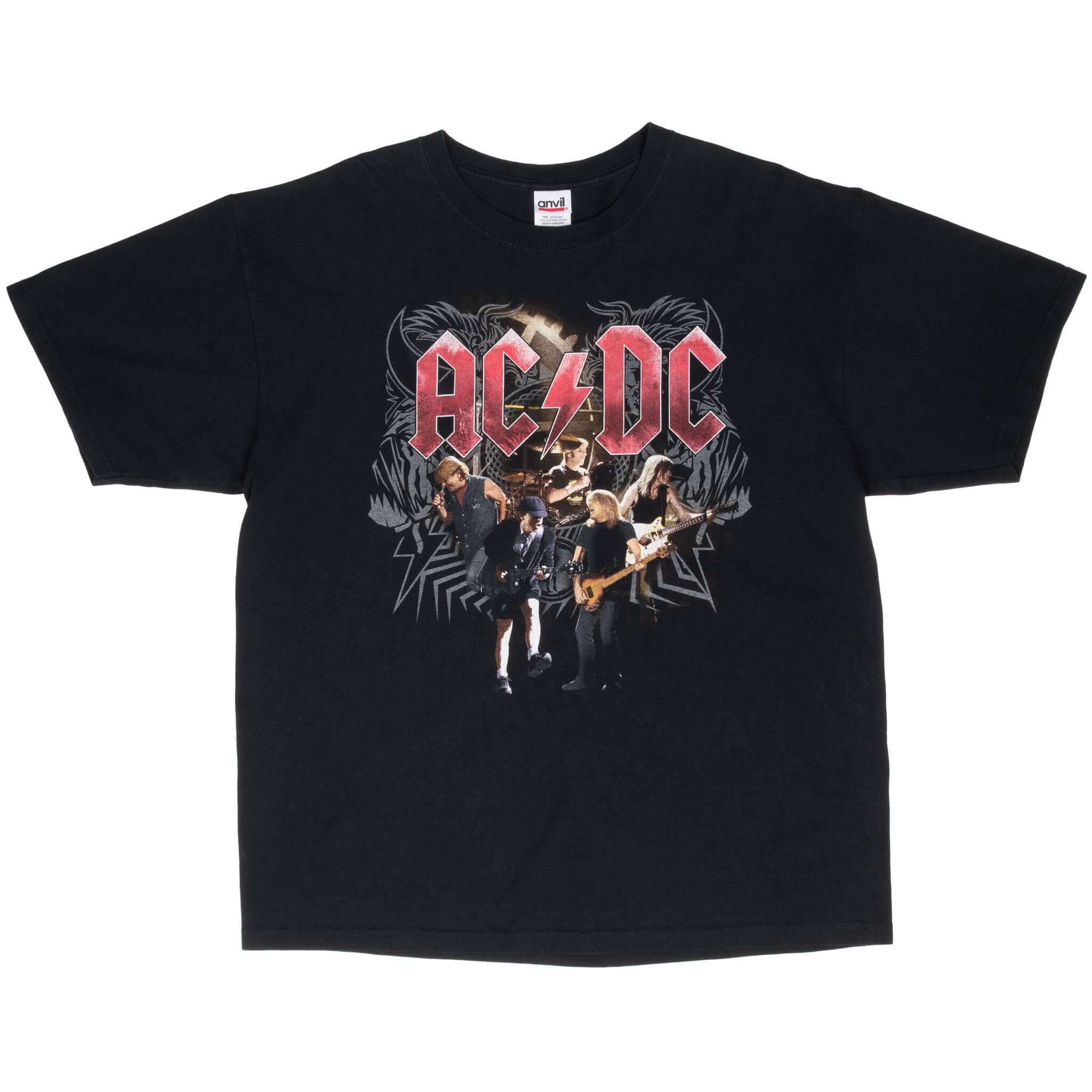 Vintage ACDC Black Ice Tour 2008-2009 T-Shirt XL - Classic Rock Band Merchandise for Concerts & Casual Wear