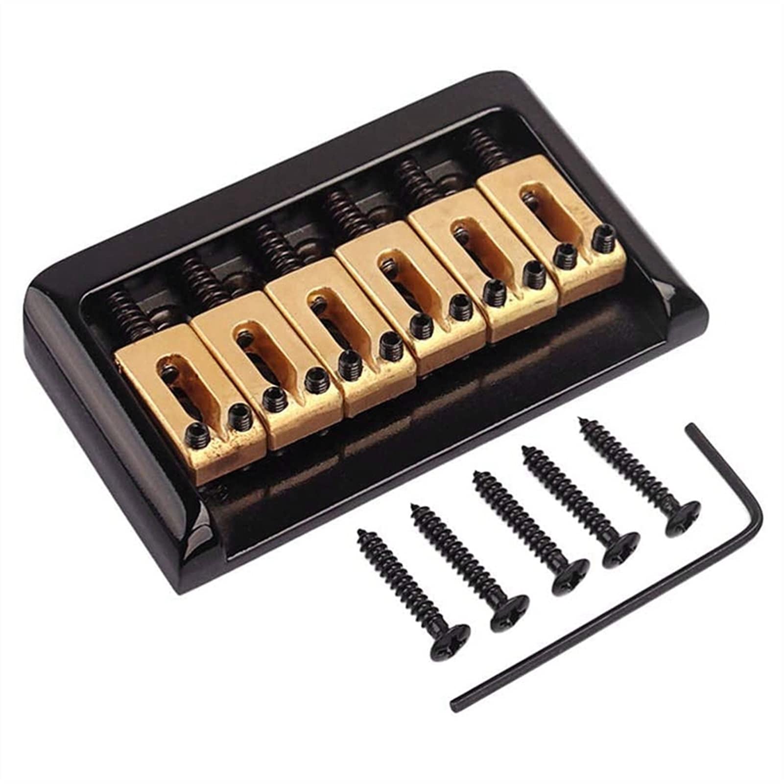 Hardtail Guitar Bridge Saddle with Wrench & Screws - Fender Stratocaster Electric Guitar Replacement Part | Perfect for DIY Guitar Repair & Upgrades