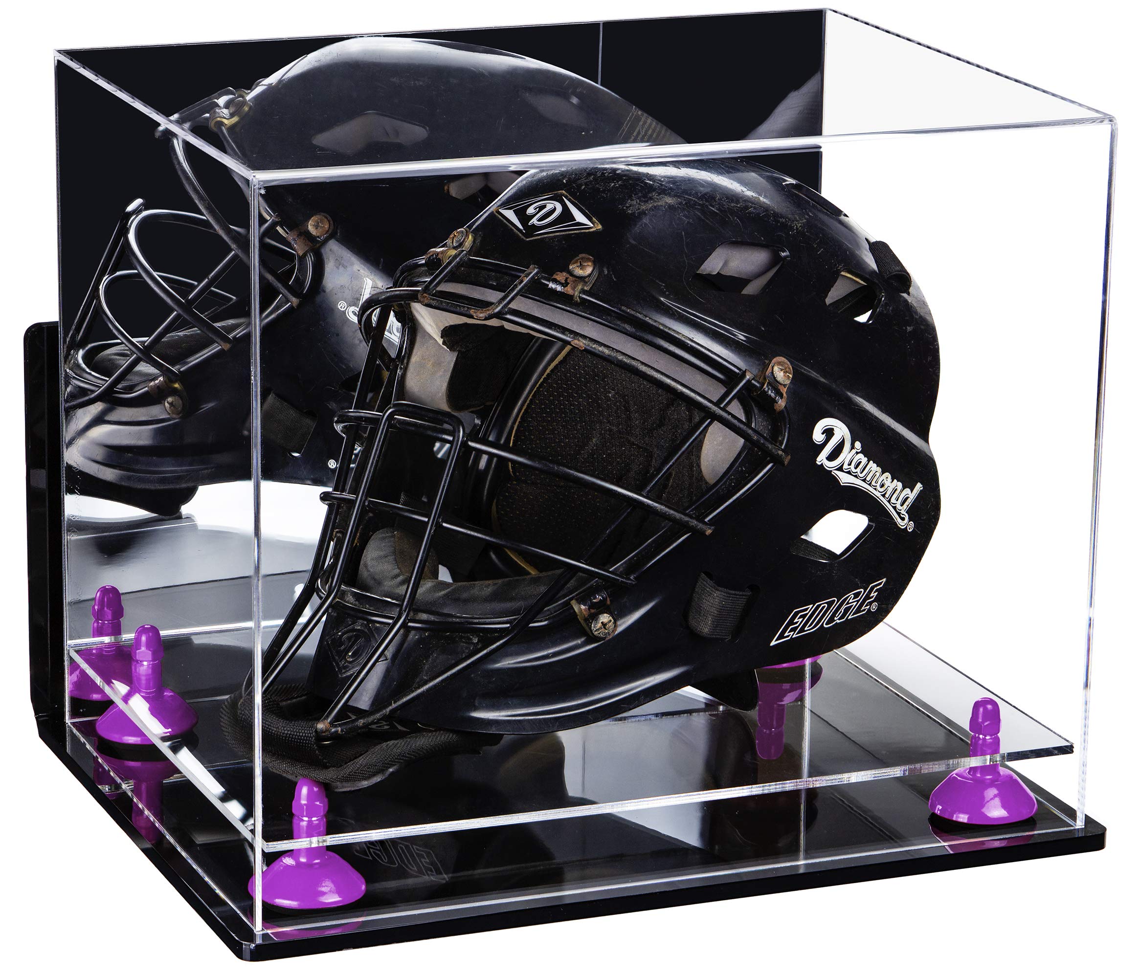 Premium Acrylic Display Case for Hockey Goalie Helmets - Perfect for Showcasing Collectibles in Home, Office, or Sports Memorabilia Rooms
