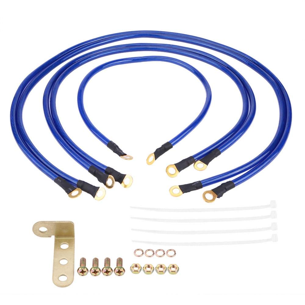 Universal 5-Point Car Grounding Wire Kit - Racing & Auto Accessories for Better Performance