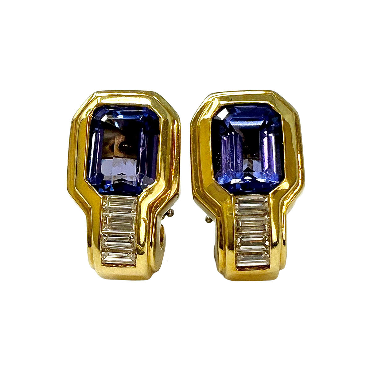 18K Gold Tanzanite and Diamond Earrings for Women | Susan Berman Luxury Jewelry | Perfect for Weddings, Parties & Special Occasions