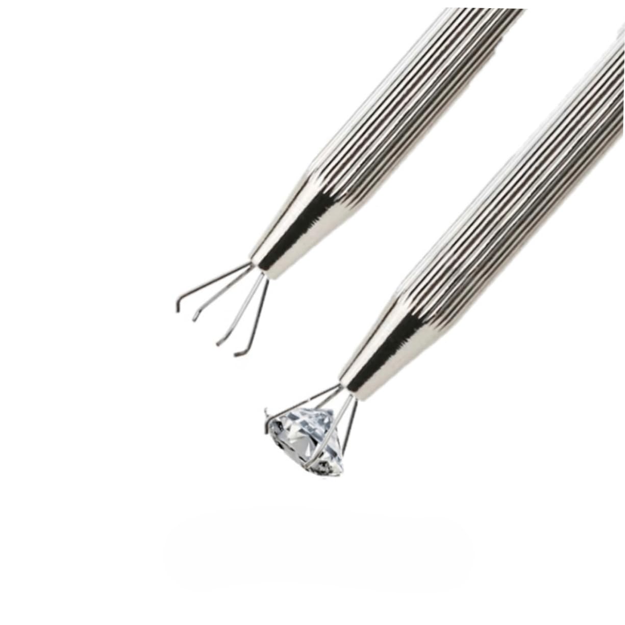 EXCEART 3-Piece Stainless Steel Tweezers Set for Nail Art & Jewelry Making - Professional Manicure & Bead Holding Tools