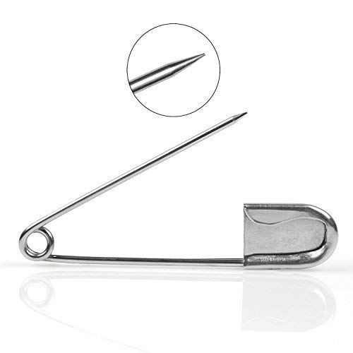 Coitak 5 Inch Large Safety Pins - 10PC Stainless Steel for Blankets & Laundry