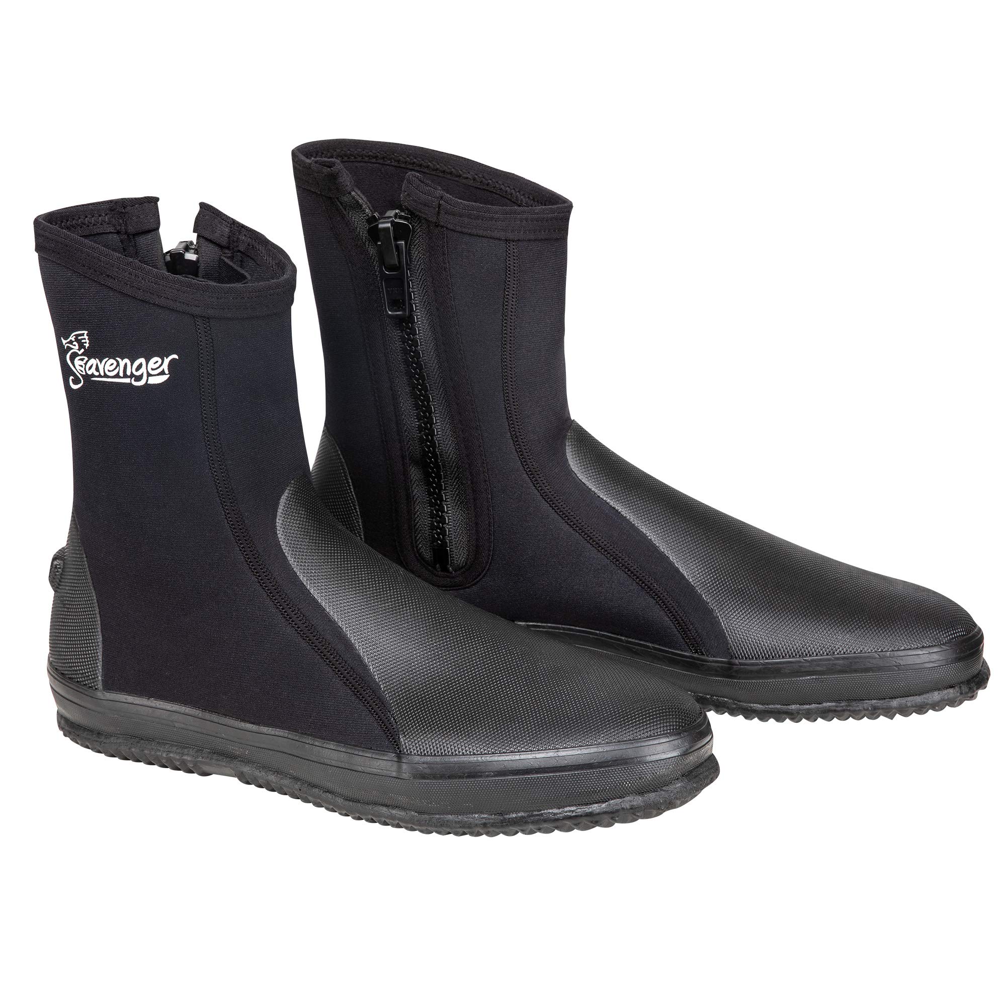Seavenger Tall 3mm Neoprene Tortuga Dive Boots for Men & Women - Warm Waterproof Scuba Diving Shoes for Snorkeling, Surfing, Kayaking & Beach Activities