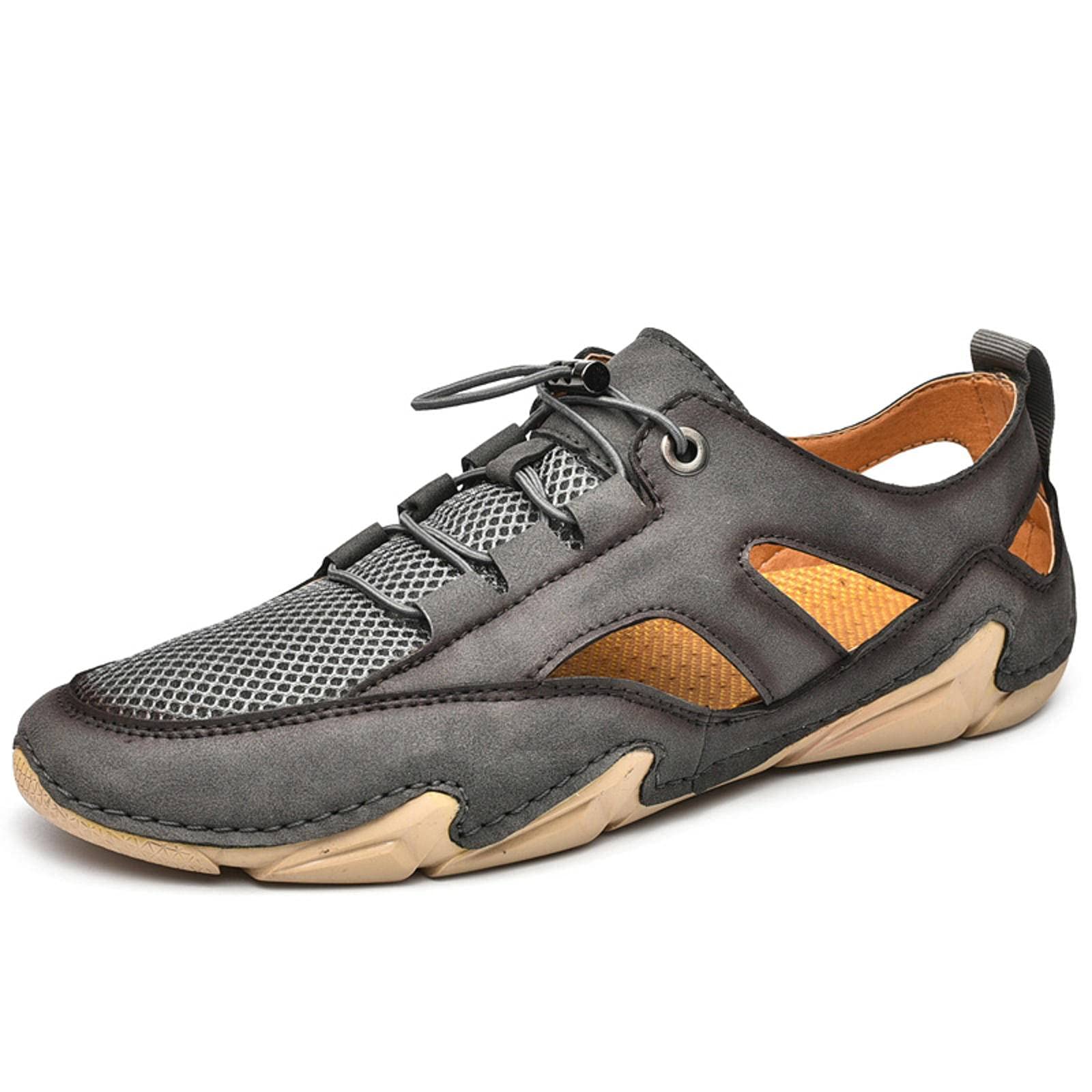 Premium Men's Summer Sandals - Breathable Mesh & Leather Casual Shoes for Outdoor, Beach & Travel - Comfortable Fashion Slippers for Men