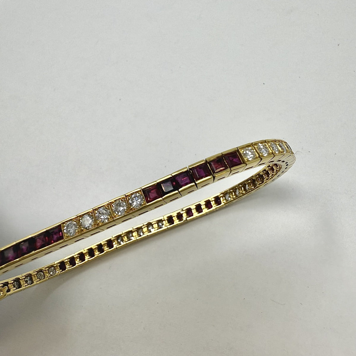 18K White Gold Sapphire and Diamond Tennis Bracelet for Women | Elegant Jewelry Gift for Anniversary, Wedding & Special Occasions | Dainty Everyday Luxury Bracelet