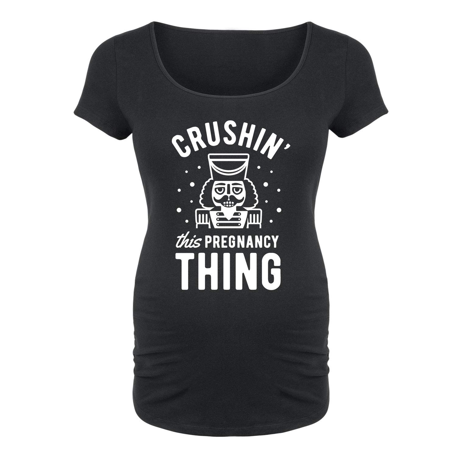 Bloom Maternity - Crushin Pregnancy Scoop Neck Maternity T-Shirt - Comfortable Stretchy Cotton Top for Expecting Moms (Pregnancy, Nursing, Casual Wear)