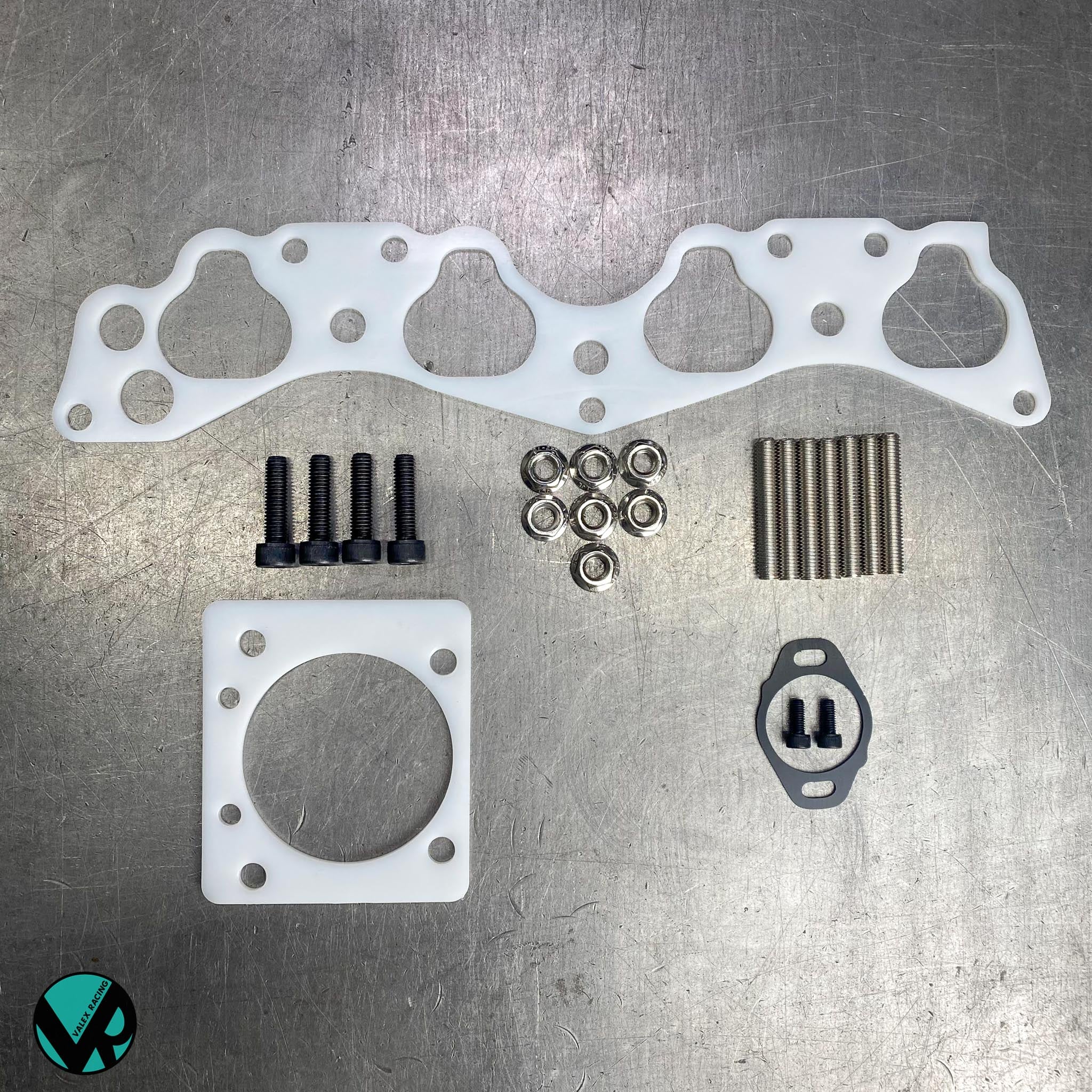 Honda Acura D15 D16 Reusable Thermal Intake Gasket Full Kit with Skunk2 Pro Series Throttle Body Gasket & Hardware - Performance Upgrade for Engine Protection & Efficiency
