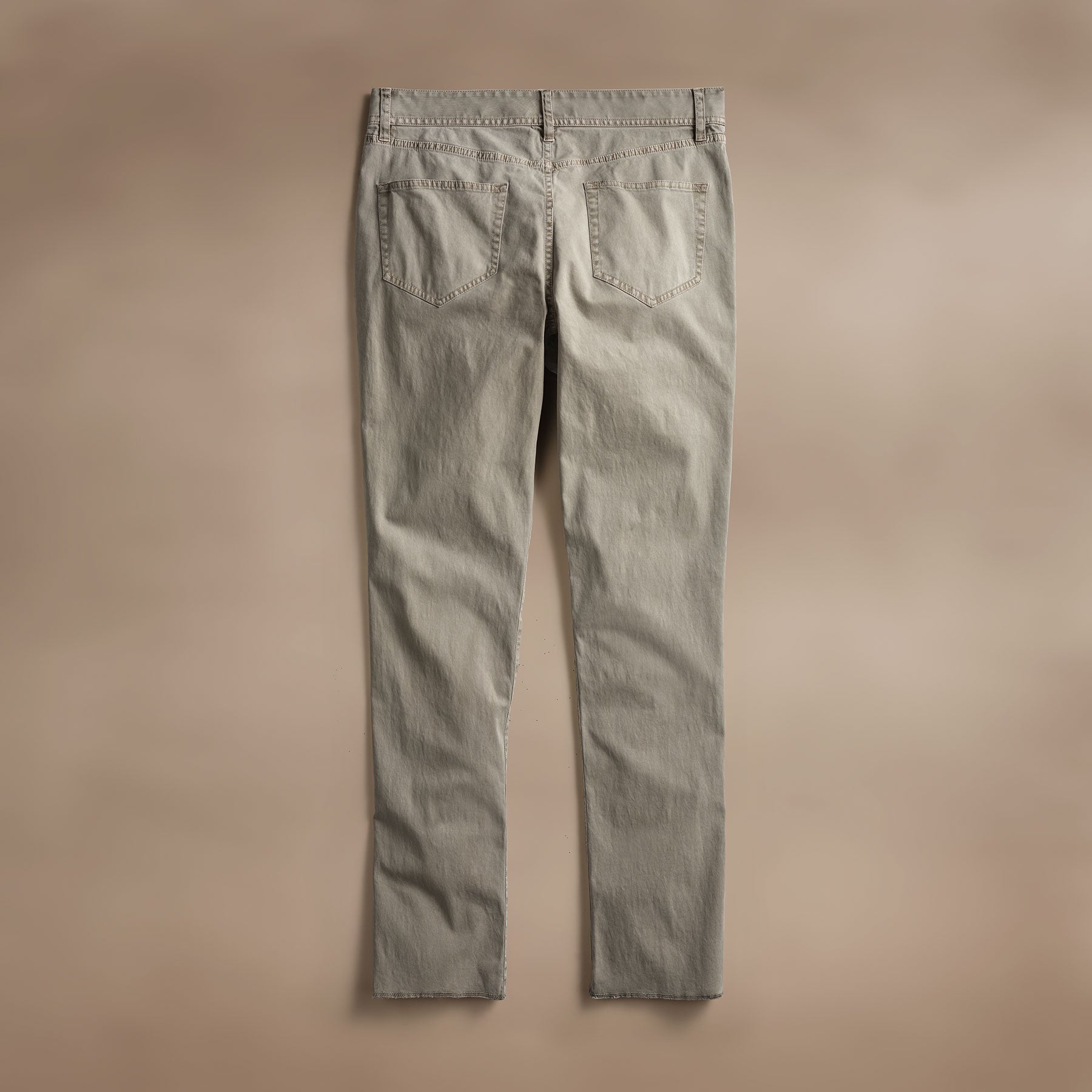 Men's Brushed Twill 5-Pocket Relaxed Fit Pants - Light Tan Pigment Wash | Comfortable Casual Wear for Work & Weekend Outings
