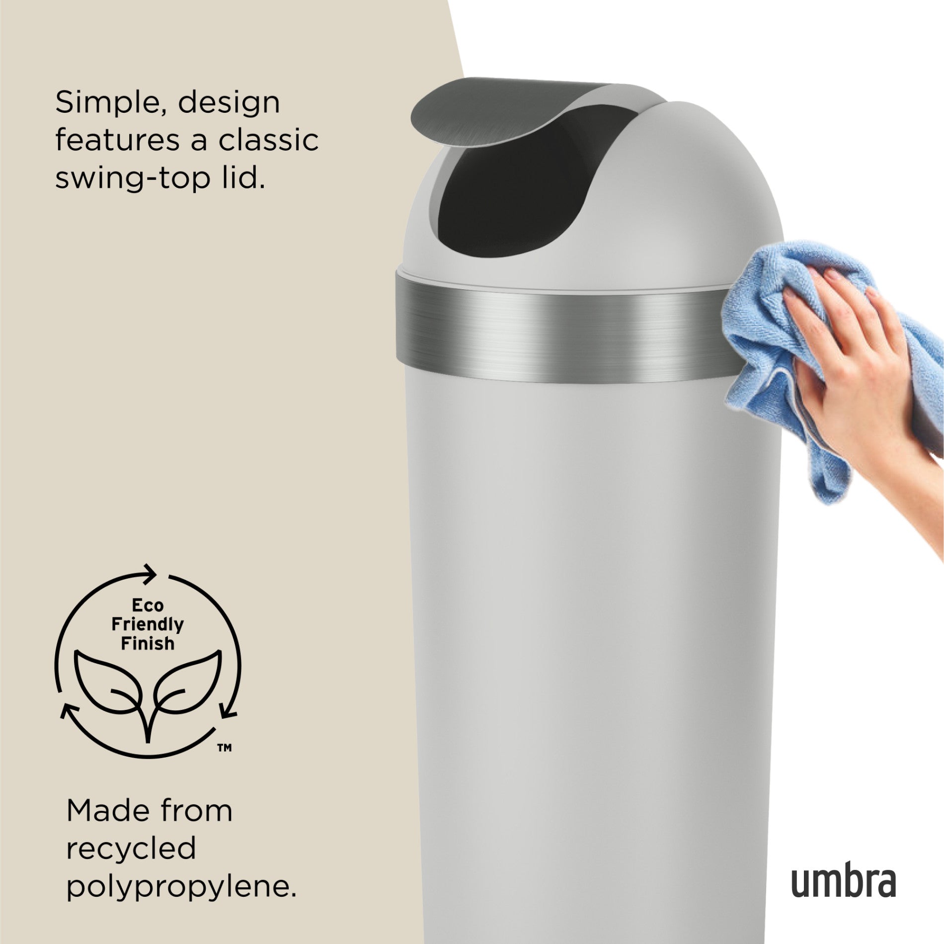 13 Gallon Venti Trash Can with Lid - Heavy Duty Stainless Steel Kitchen Garbage Bin for Home, Office & Outdoor Use