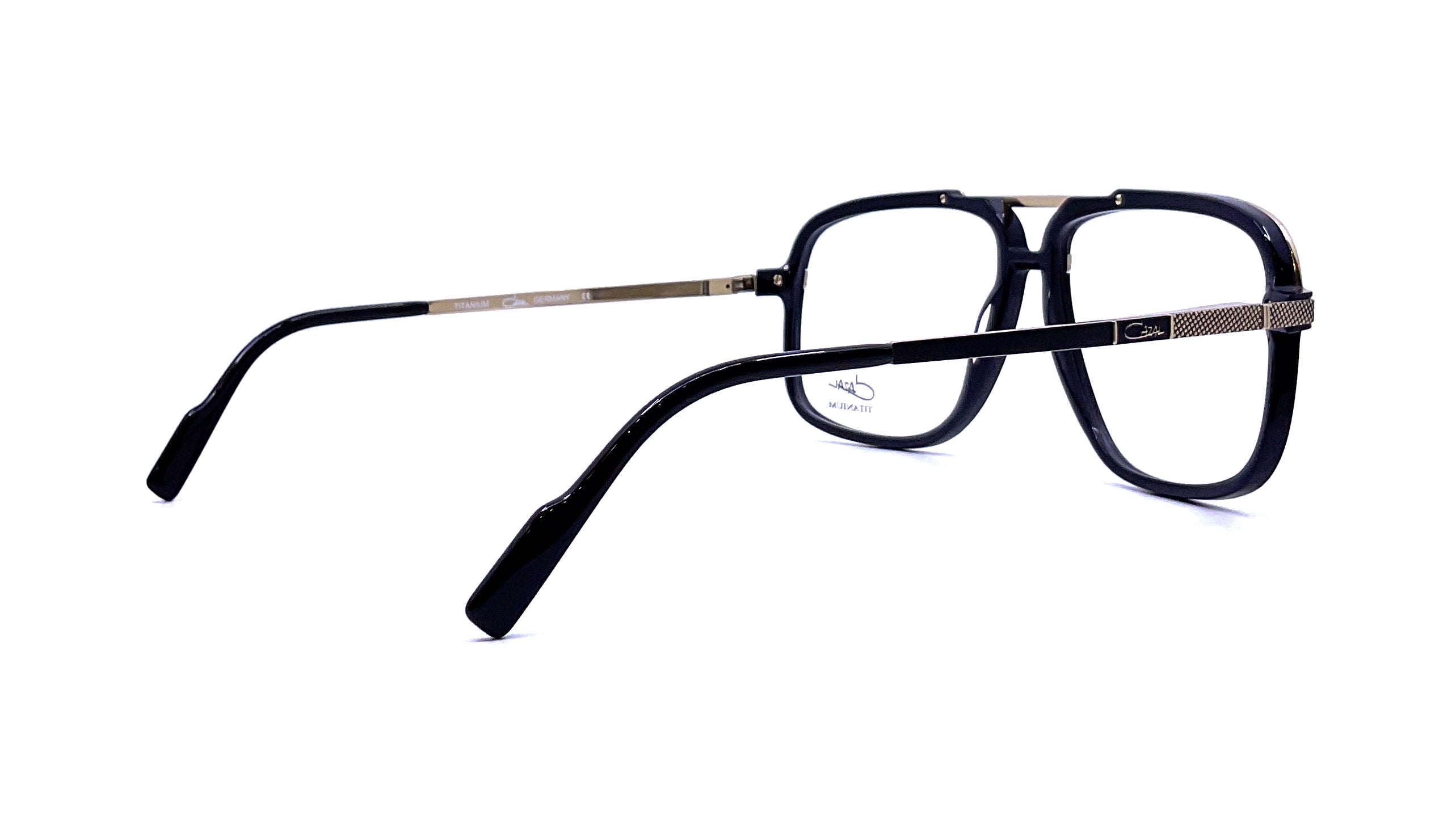 Cazal 6027 Retro Sunglasses for Men & Women - Black/Gold Frame with UV Protection - Perfect for Outdoor Activities, Driving & Fashion Accessories