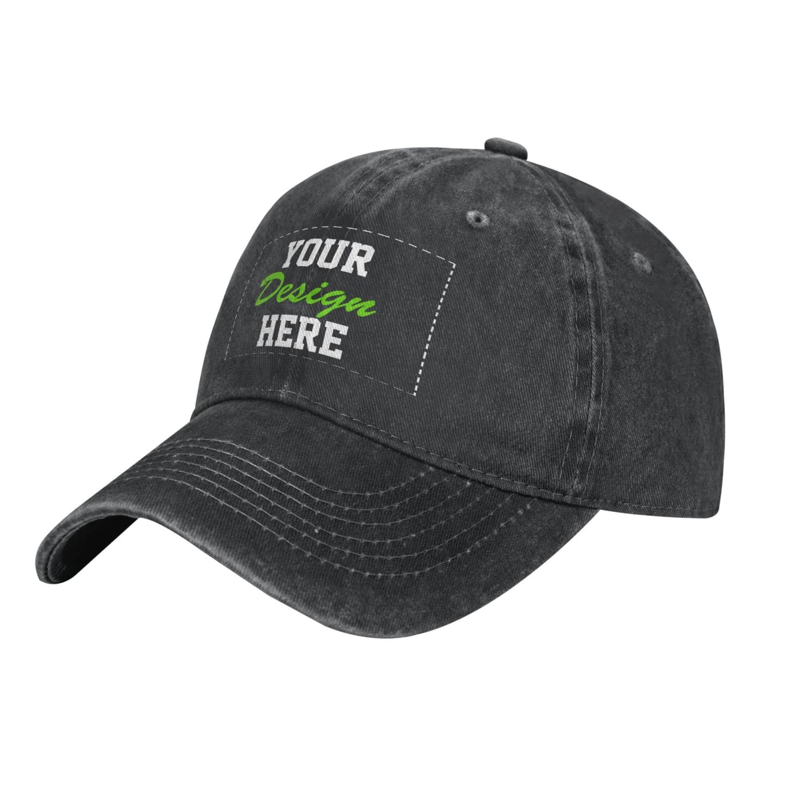 Custom Embroidered Hats with Team Name & Logo - Personalized Cowboy Hats for Men & Women - Design Your Own Customizable Baseball Caps for Sports Teams, Corporate Events & Outdoor Activities