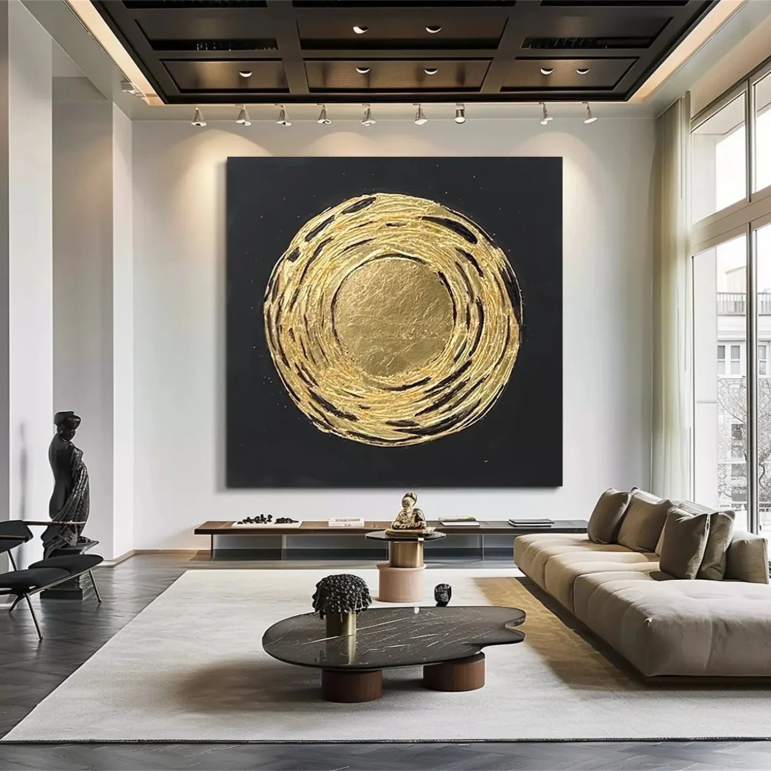 Abstract Painting #AB 252 - Modern Wall Art for Living Room, Bedroom & Office Decor | Large Canvas Artwork for Home & Commercial Spaces