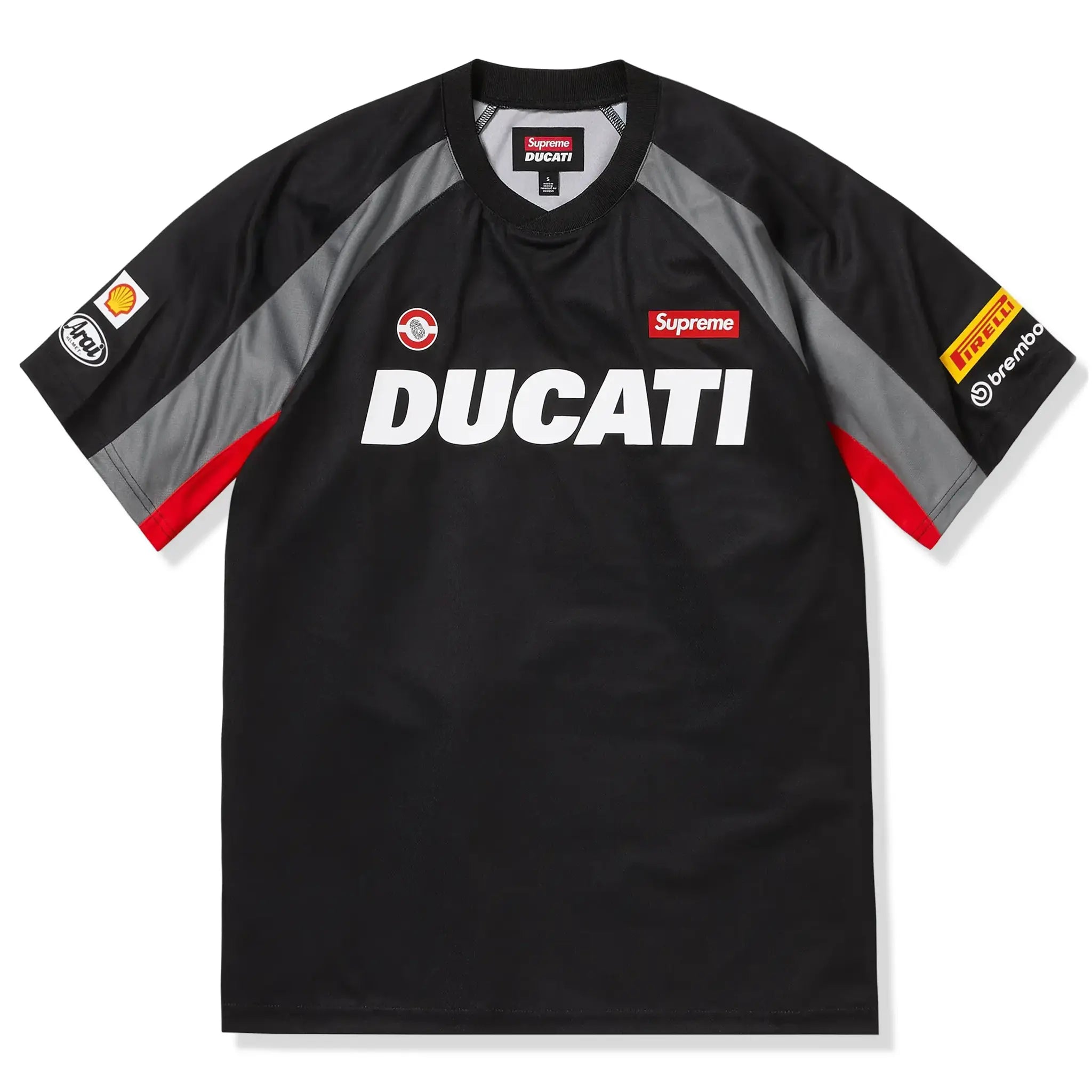 Supreme x Ducati Black Soccer Jersey - Men's Football Shirt for Fans & Players - Perfect for Matches, Training & Casual Wear