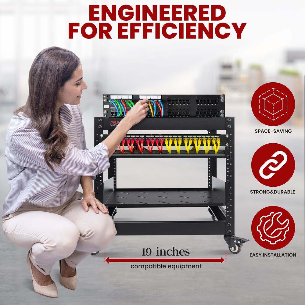 10U Wall Mount Network Server Rack Cabinet - Heavy Duty Steel for Home & Office Network Equipment (Perfect for Routers, Switches & Patch Panels)