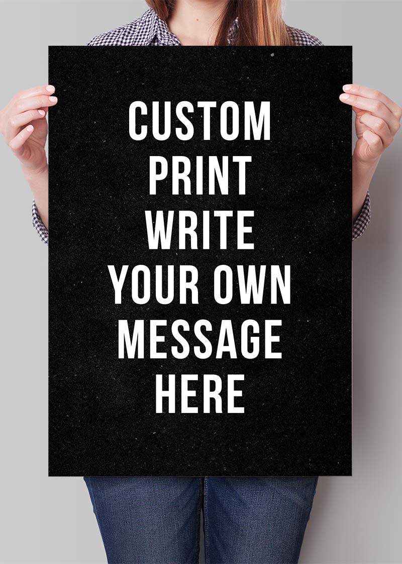 Custom Bold Message Print Black T-Shirt - Personalized Graphic Tee for Men & Women - Perfect for Casual Wear, Gifts, and Statement Outfits