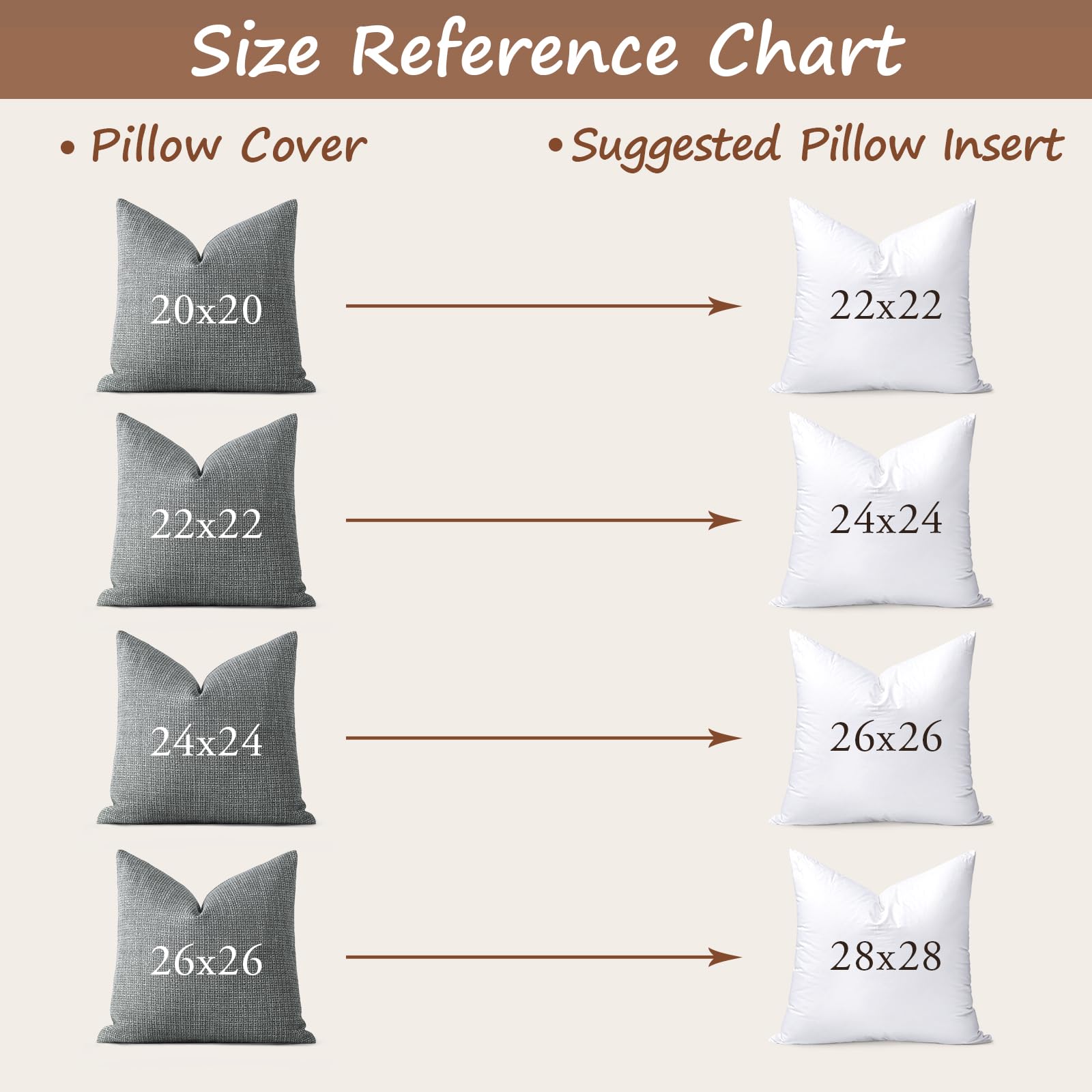 Artscope Synthetic Down Pillow Insert 22x22 - Ultra Soft Fluffy Down Alternative Throw Pillow with 100% Cotton Cover - Set of 2 White Decorative Pillows for Sofa, Bed & Home Decor