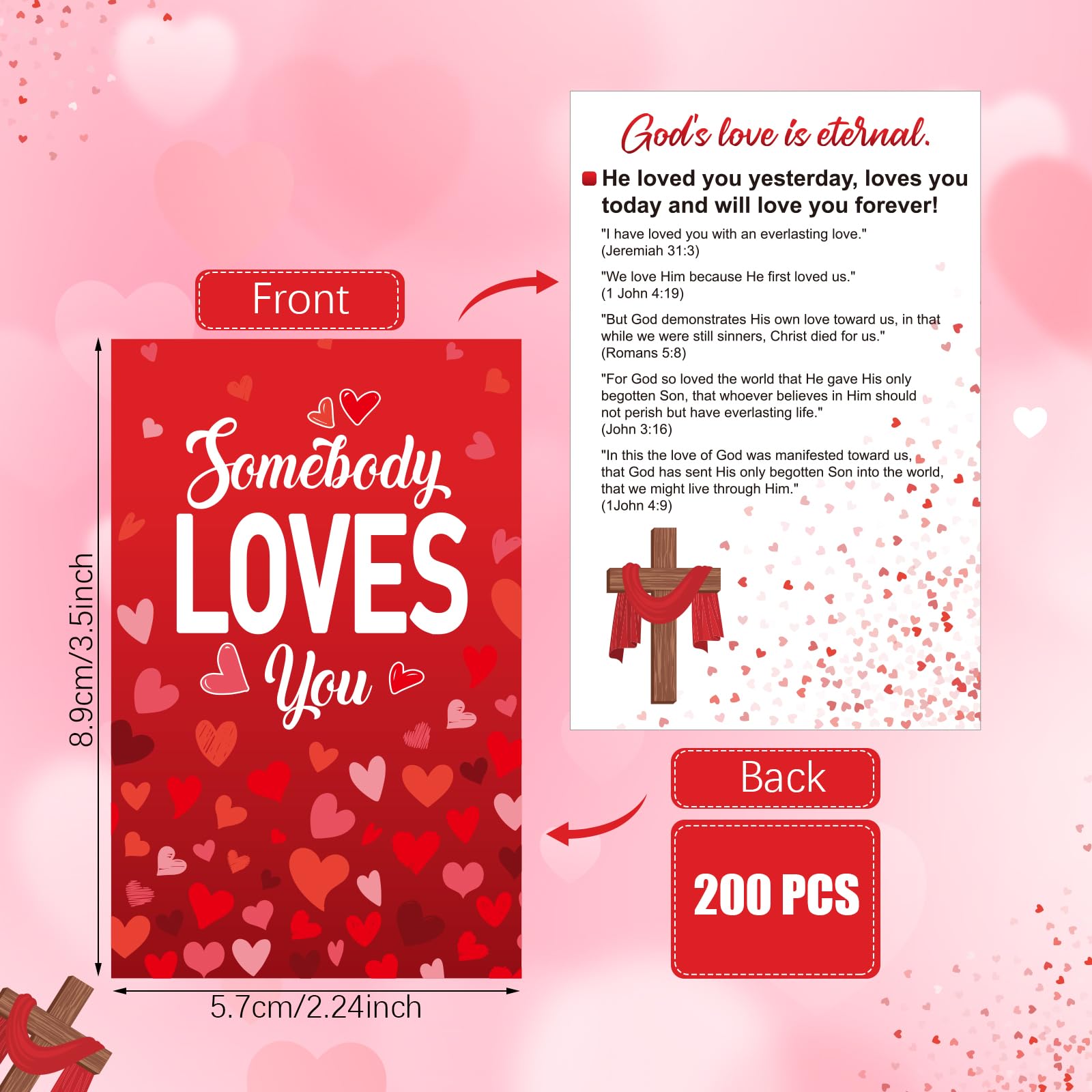 200 Pcs Gospel Tract Cards - Christian Inspirational Bible Verses for Prayer & Gifting