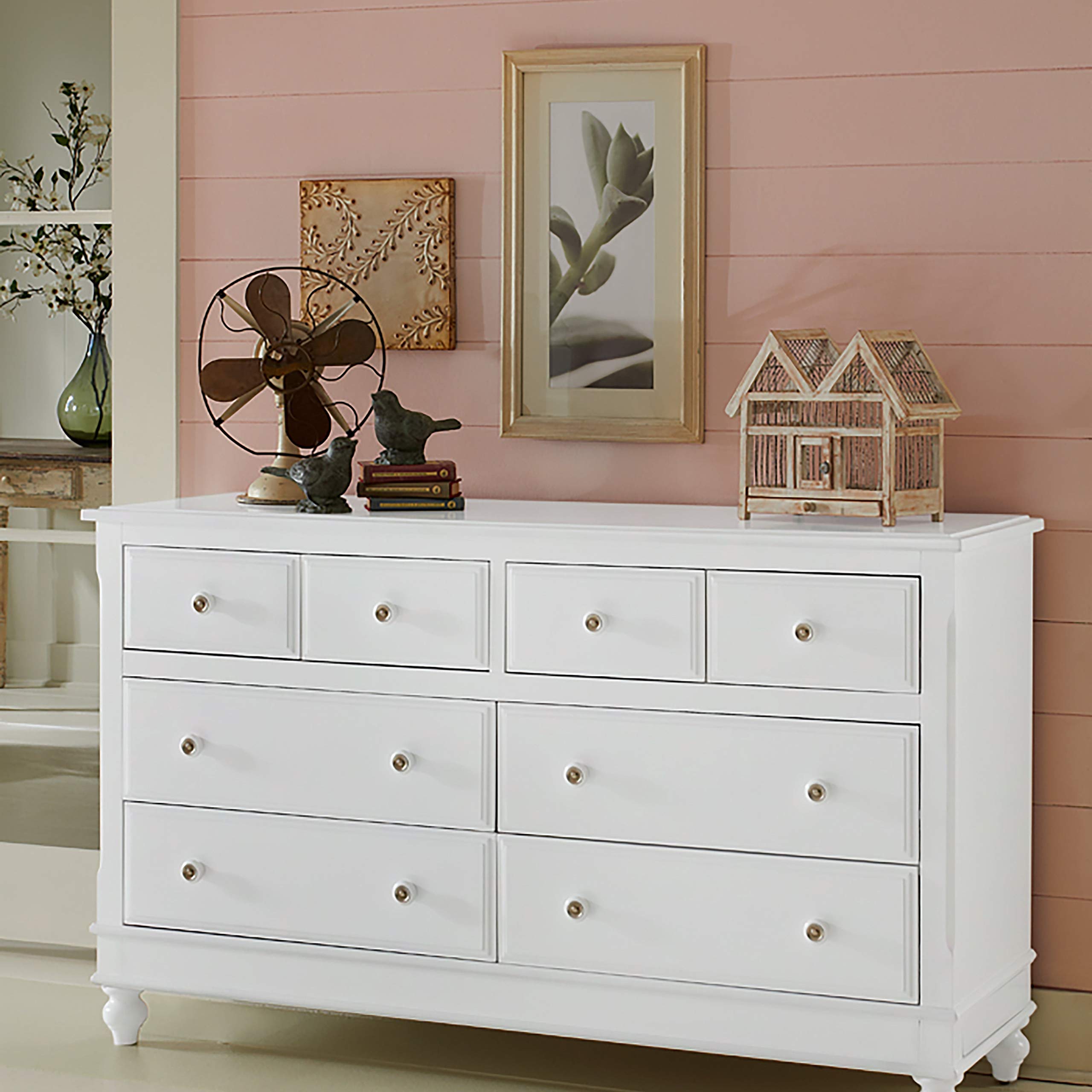 White NE Kids Lake House 8-Drawer Dresser for Children's Bedroom - Perfect for Nursery, Kids Room & Bedroom Storage Organization