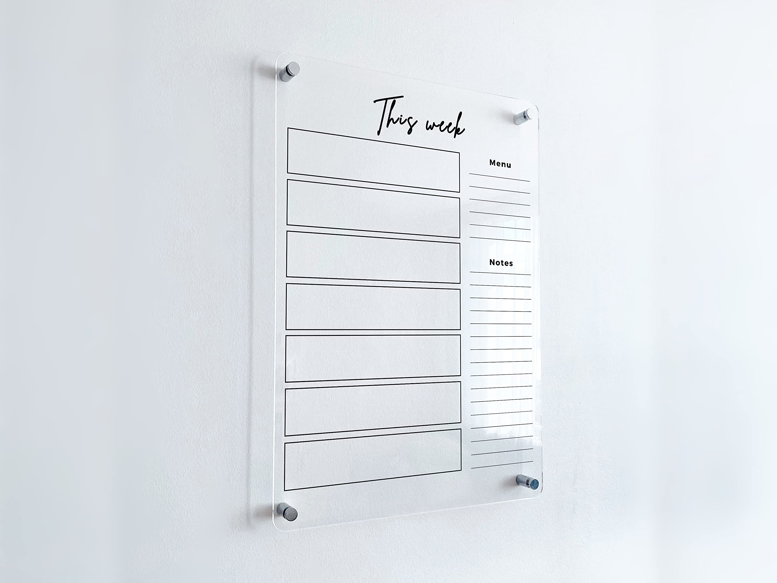 Custom Acrylic Planner 2025 - Personalized Wall Calendar, Dry Erase Board & Weekly To-Do List | Home Office Organization & Gift Idea