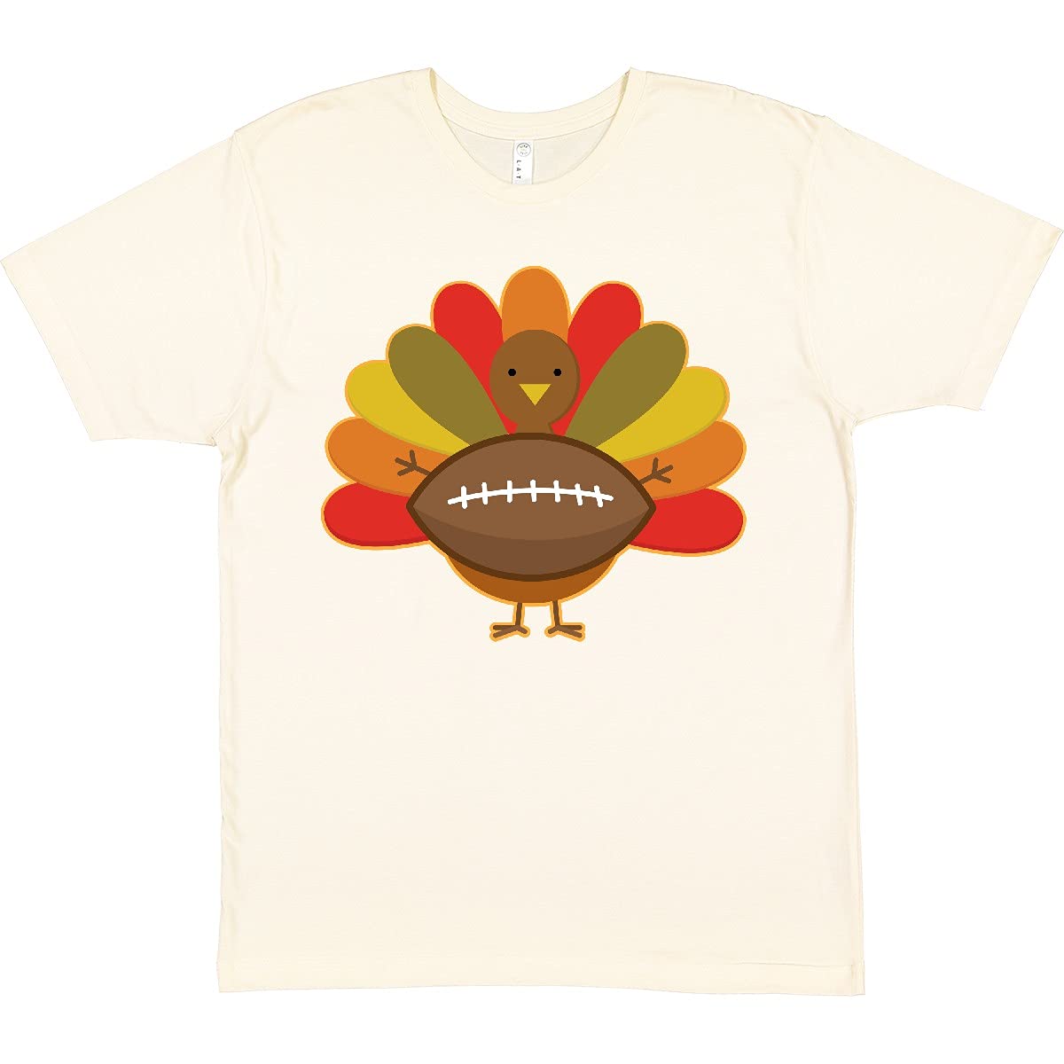 Inktastic Thanksgiving Day Turkey Football Fan T-Shirt - Funny Holiday Graphic Tee for Men & Women - Perfect for Football Games & Family Gatherings