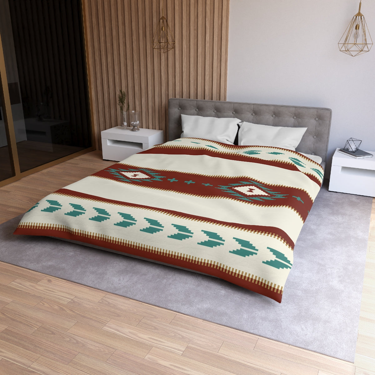 Microfiber Duvet Cover Sedona Falls Print - Twin, Queen & King Size Polyester Bedding Set for Bedroom | Soft & Breathable Duvet Cover for All Seasons - Perfect for Master Bedroom, Guest Room & Vacation Homes