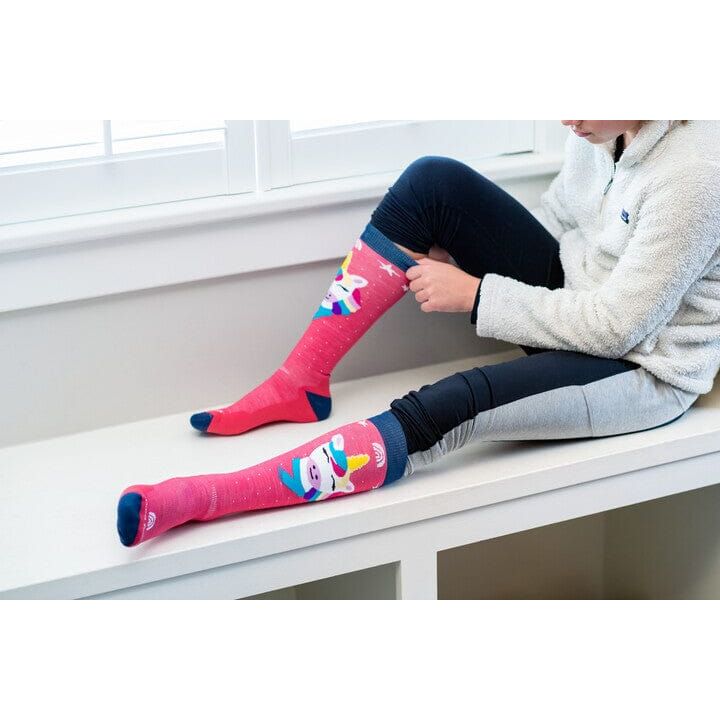 Darn Tough Magic Mountain Over The Calf Midweight Ski & Snowboard Socks for Kids - Warm & Comfortable Winter Sports Socks for Skiing, Snowboarding & Outdoor Activities
