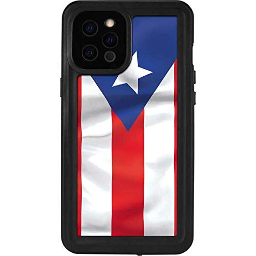 Waterproof iPhone 12 Pro Max Case with Puerto Rico Flag Design - Shockproof Protective Cover for Swimming, Beach & Outdoor Activities