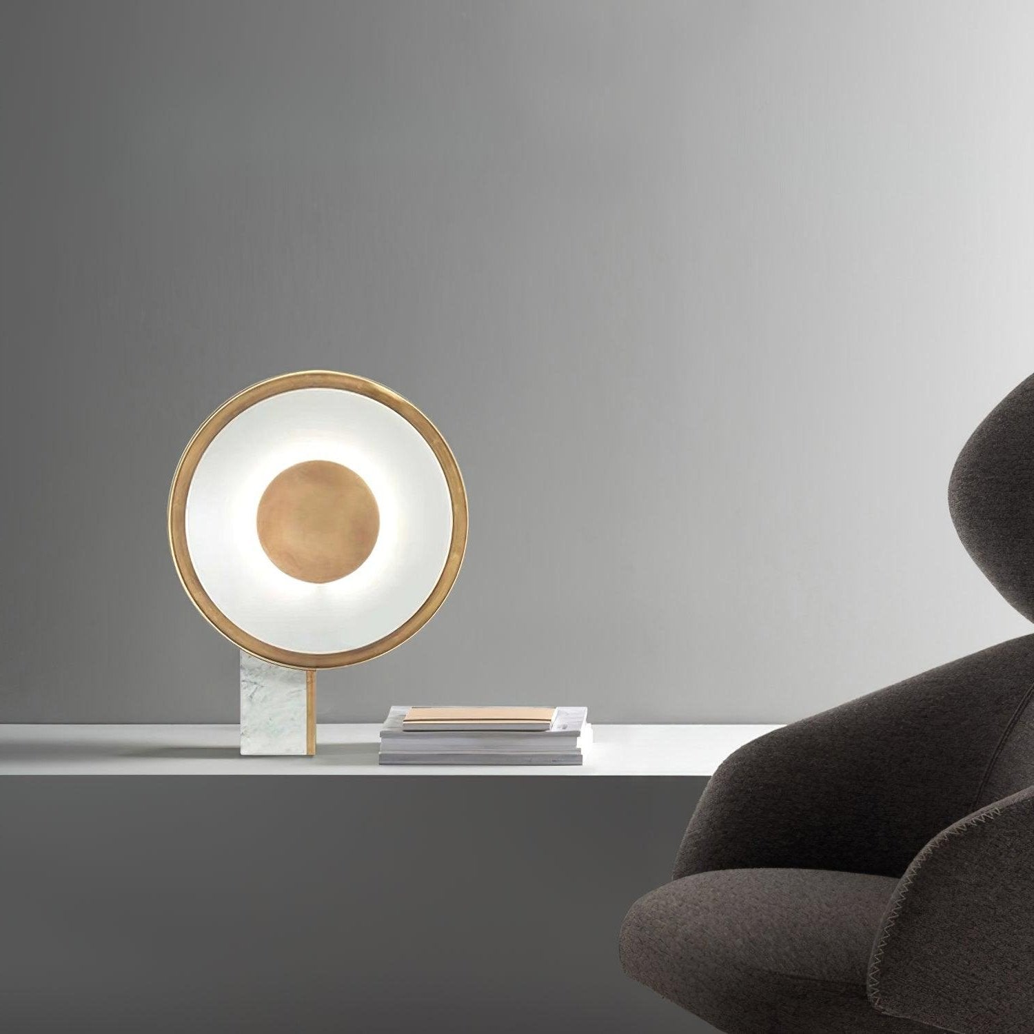 Roche Bobois Modern Table Lamp - Elegant LED Nightstand Light for Bedroom, Living Room & Office - Stylish Home Decor Lighting