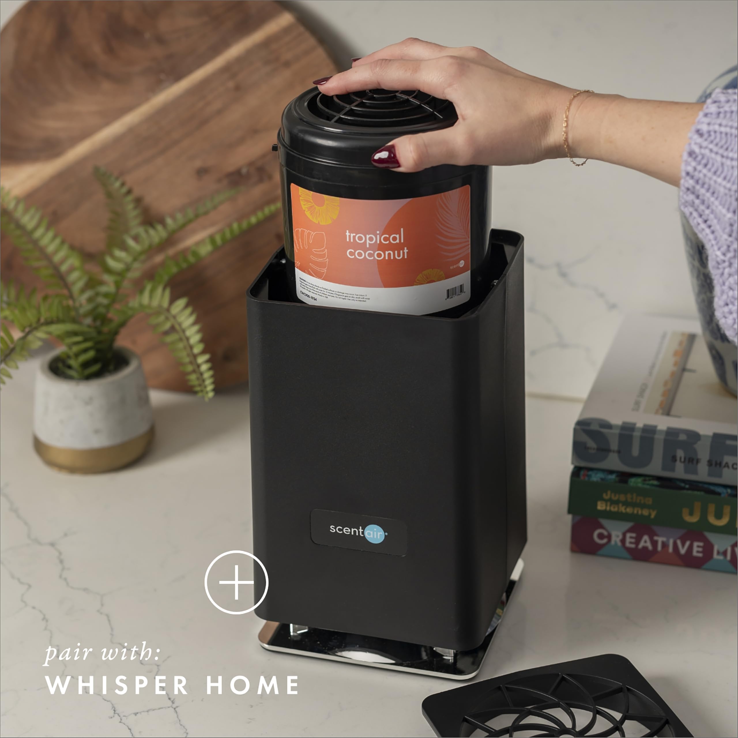 Whisper Home Monthly Fragrance Cartridge - Tropical Coconut Scent for Aromatherapy & Home Relaxation