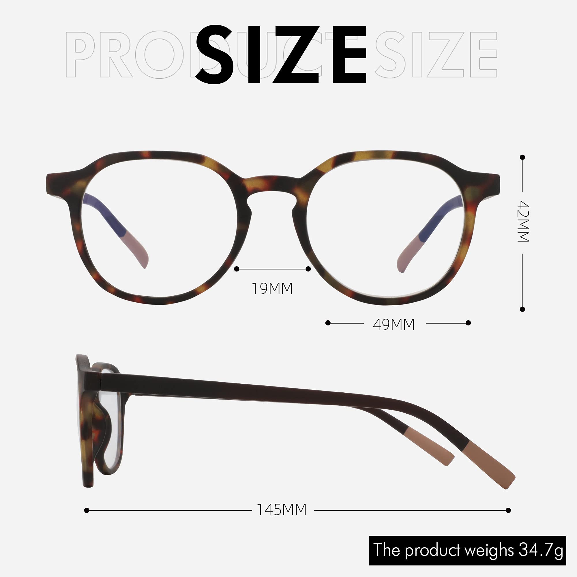 Blue Light Blocking Reading Glasses for Women & Men - Anti Eye Strain Computer Glasses with Stylish ZENOTTIC Frame | Perfect for Office Work, Gaming & Night Reading
