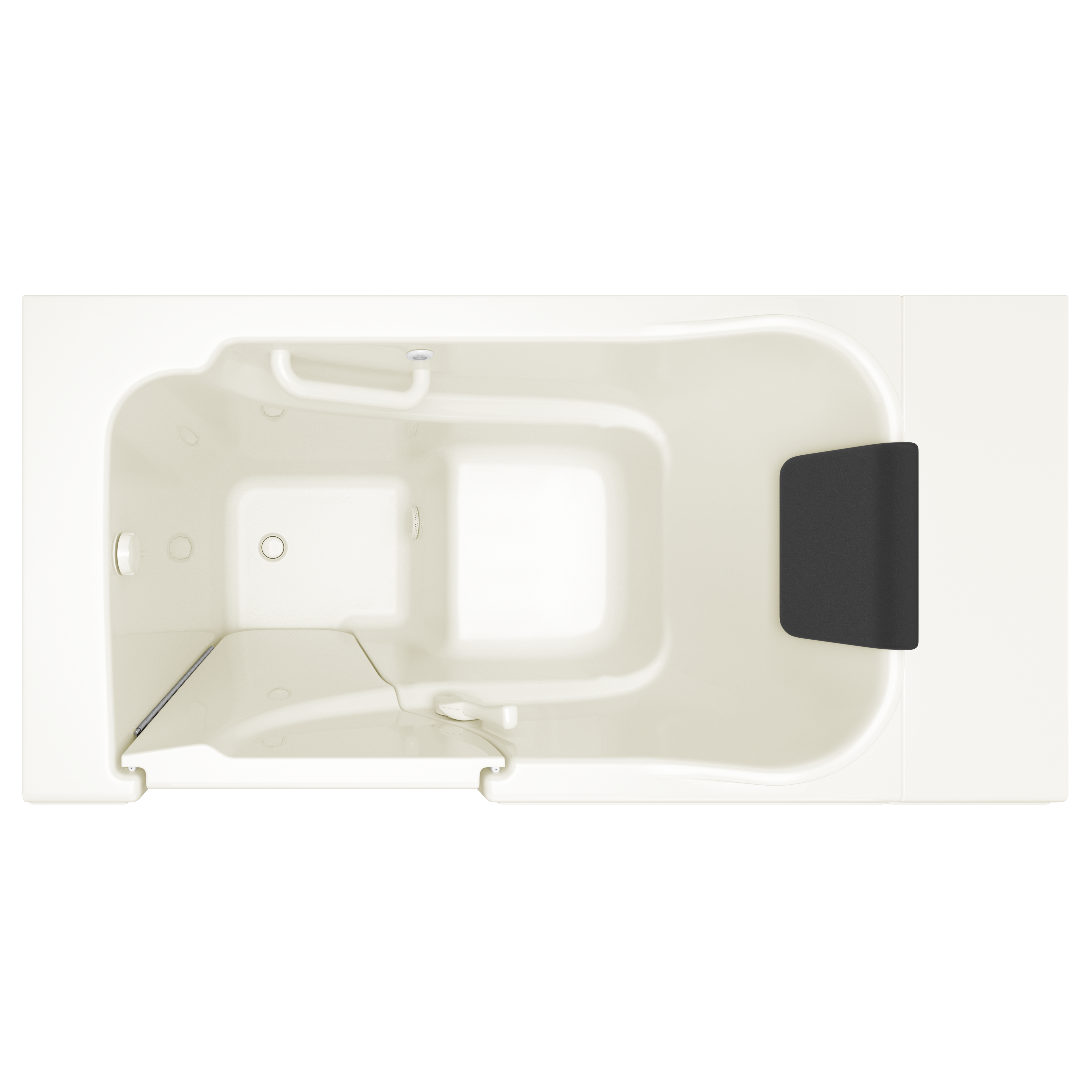 Premium Gelcoat 30 x 52 Inch Walk-in Bathtub with Soaker System - Left Hand Drain - Ideal for Elderly & Mobility Impaired - Non-Slip Safety Tub for Home Bathroom